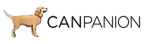 canpanion wine logo with dog apollo